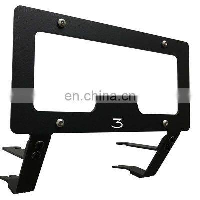 Applicable To Standard Us Accessories Premium Black Aluminum Alloy Tag License Plate Frame For Tesla Model 3 Y photo-3