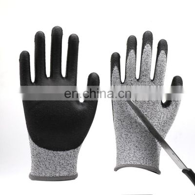 Sandy Nitrile Knife Protection Glove Cut Resistant  Level 5 Working Gloves Anti Cut Proof Gloves Hand