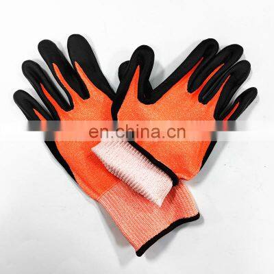 Micro Foam Nitrile Coated Oil Resistant Anti Cut Work Gloves U2 ANSI Level 5 Cut Safety Glove EN388 Guantes Anticorte De Nitrilo photo-2