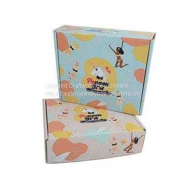 Double-sided Color Printing Packing Box Corrugated Aircraft Box Extra Hard Flower Tea Gift Box Folding Box photo-5