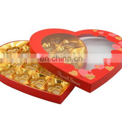 Valentine Heart Window Chocolate Box With Gold Pet photo-3