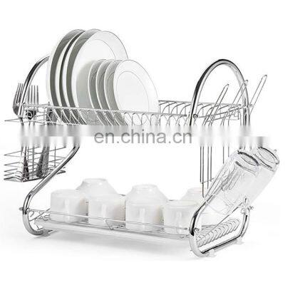 K&B wholesale hot sale metal iron plating kitchen dish plate bowl shelf rack organizer