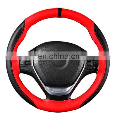 Luxury super fiber Leather Steering Wheel Cover Interior Decorate 15 Inch Universal Anti-Slip Sport style Steering Wheel Cover