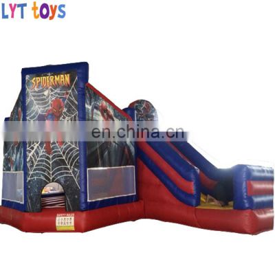 Inflatable cartoon hero slide children's trampoline customize bouncy castle with barrier