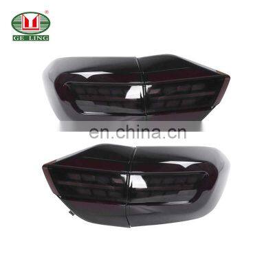 GELING Strong Light Smoked Shell 3D Stripe Bar Full LED Tail Lights For Ford Everest 2016 2017 2018 2019