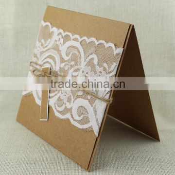 Best Quality Vintage Wedding Decorations Rustic Lace Wedding Invitations