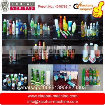 Full Automatic Half Full Body Cap Cup Bowl Container PVC PET Shrink Label Sleeving Machine