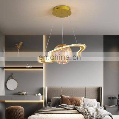 Creative Big Ball Glass Hanging Light Dining Room Round Circle Modern Kitchen Pendant LED Lamp