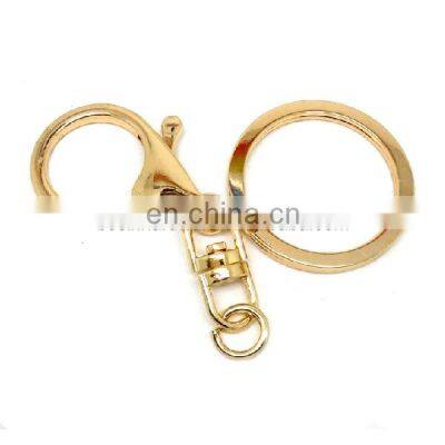 Fashion High Quality Metal Gold Lobster Clasp Key Ring Key Chain