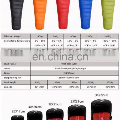 Goose Down Series Adult Outdoor Camping Ultralight Hiking Tent Mummy Down Sleeping Bag Lzay Bag photo-5