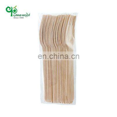 Set Nordic Biodegradable Cuillere Portable Salad Hand Server Forks Disposable Spoon Wooden Knife photo-2