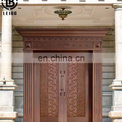 guangdong high end  handle lock exterior house Villa  copper door