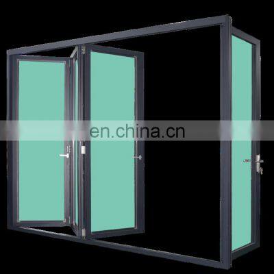 Insulated Exterior Frameless Glass Folding Screen Door for Restaurant Aluminium Door and Window Making Machine
