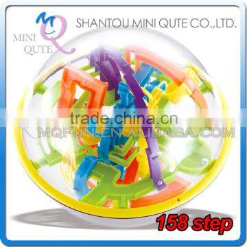 Mini Qute 158 barriers 3D labyrinth maze magical intellect ball kids balance training educational toy 3d puzzle game NO.963