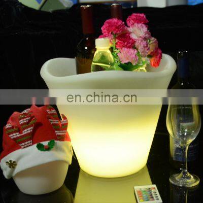 Champagne Wine Drinks Beer Bucket Modern Home LED Glowing Led Rechargeable Party Decorations Different Colors 5 Liter Ice Bucket