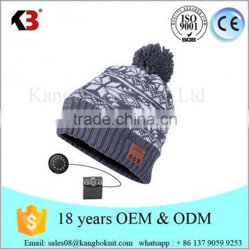 Wireless Headphone Beanie Hat Combined with Removable Headset Mix Color Knitting Hat With Speakers