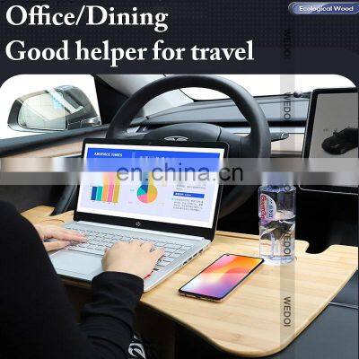 Car Steering Wheel Laptop Tray For Tesla Model 3/Y Accessories Steering Wheel Food Desk Portable Office Table photo-2