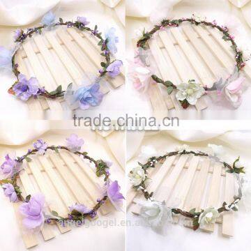 2016 popular series cute girl corolla white blue red flower garlands AG-FA0011