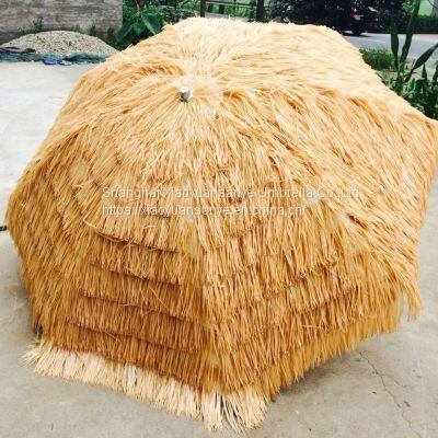 Straw umbrella outdoor Imitation straw sunshade umbrella