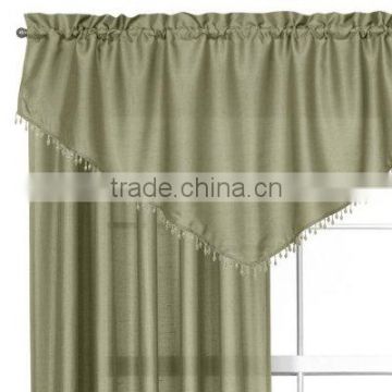 JACQUARD WINDOW CURTAIN WITH TRIANGLE VALANCE