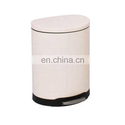 Stainless Steel Foot Pedal Garbage Bin Step Dustbin With Cover Indoor Trash Can
