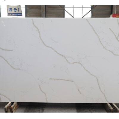 Code：8044，Calacatta artificial stone quartz slab kitchen countertops