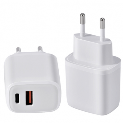 New Arrival 20w QC3.0 Fully Compatible With Double Port Usb C Type C Us Eu Uk Plug Super Fast Charging Wall Charger Adapter photo-4