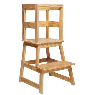 Wood Tower Montessori Learning Adjustable Learning Tower Wood Hot Sale Toddler Tower Stool Kitchen Step Learning Tower