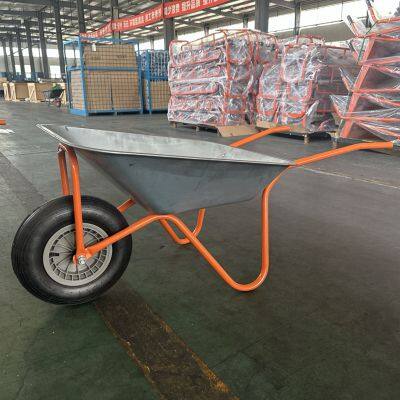 Euro Market Durable Signal Wheel 6 Cuft 100 Liter 200kg Capacity Industrial Construction Transport Wheelbarrow