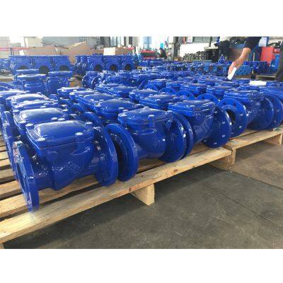 8'' CI DI Ductile Iron Flange Resilient Seated Rubber Disc BS5153 DIN3202 F6 PN16 Swing /Ball /Dual Plate Check Valve photo-5