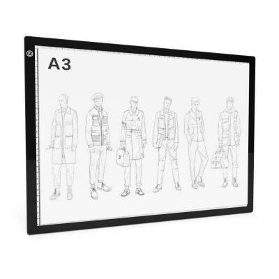 JACC A3 Slim Tracing Drawing Board Light Pad für Entwürfe, hergestellt aus langleichem Acrylkunststoff, Modell IDTP001