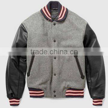 Wool Body Leather on Varsity Jacket