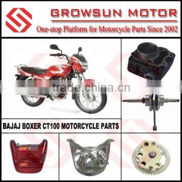 Bajaj Boxer CT100 Motorcycle Spare Parts headlight, cylinder,crankshaft