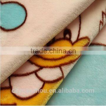 children bed set cartoon printed flannel fleece fabric for baby blanket