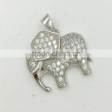 Pendant, Fashion Fine Jewelry Elephant Rhinestone 925 Sterling Silver Pendant, Pendant Necklace Yiwu PT9018