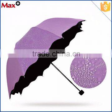 China Supplier 3 Folding Colour Changing Umbrellachange Color When Wet Umbrella