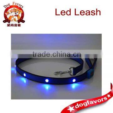 Wholesale - LED Pet Dog Cat Leash Harness Leads Training Safety Light Leashes for Dogs Collar