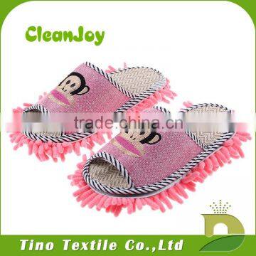 Household Cleaning Use Clean Felt Shoes Chenille Floor Cleaning Slippers With Supplier photo-2