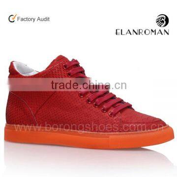 Hot sell men high top sneakers oem sneakers genuine leather high sneakers