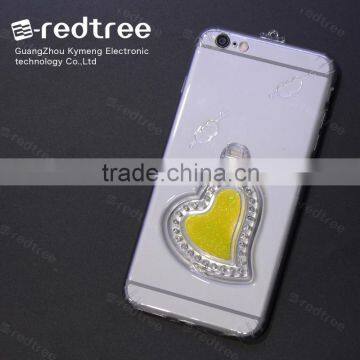 2016 Heart Shape Liquid Quicksand Mirror Phone Cover Case for Iphone 5c 5s 6s 6plus 7