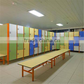 0.6-25mm decorative durable metal lockers for changing room with bench