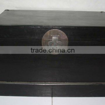 Chinese Antique Cute Black Storage Trunk