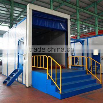 Abrasive sand blasting cleaning room