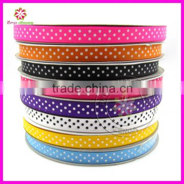 DOT PATTERN GROSGRAIN RIBBON