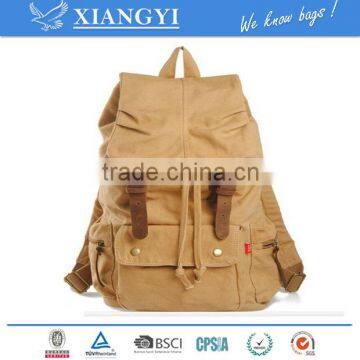 Unisex Simplicity Canvas Shoulder Bags Drawstring Backpack New Design in 2016 photo-4