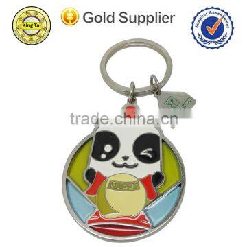 Hot selling free sample cute design felt zinc alloy metal keychain on sale