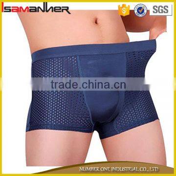 Soft comfortable simple design transparent breathable mens boxer briefs