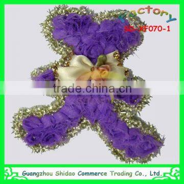 Wholesale export chiffon flower for garment handmade embroidery chiffon flower for garment decoration