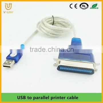 Manufacturer quality USB to parallel cable usb to 25pin printer cable with blue coloe