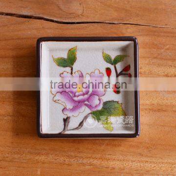 Square Hand Painted ceramic bathtub Soap plates Dishes